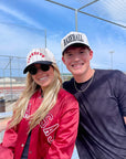 BASEBALL - Red on Black Stripe Vintage Hat - My Pampered Life Seattle