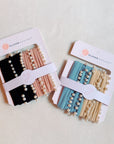 Pearl Embellished Hair Tie Set of 4