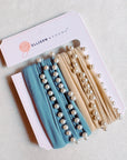 Pearl Embellished Hair Tie Set of 4