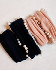 Pearl Embellished Hair Tie Set of 4