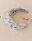 Blue And White Toile Knotted Headband
