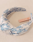Blue And White Toile Knotted Headband