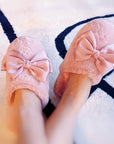 Satin Shine Fur Cozy Lounge Slippers