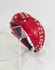 Star Spangled Red Studded Headband