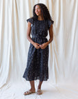 Pretty Pintuck Floral Maxi Dress