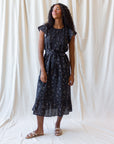 Pretty Pintuck Floral Maxi Dress