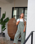 Frankie Denim Overalls in Sage