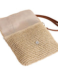 Sylvie Foldover Crochet Woven Crossbody