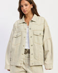 Emory Park | Zofia Oversized Twill Jacket