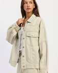 Emory Park | Zofia Oversized Twill Jacket