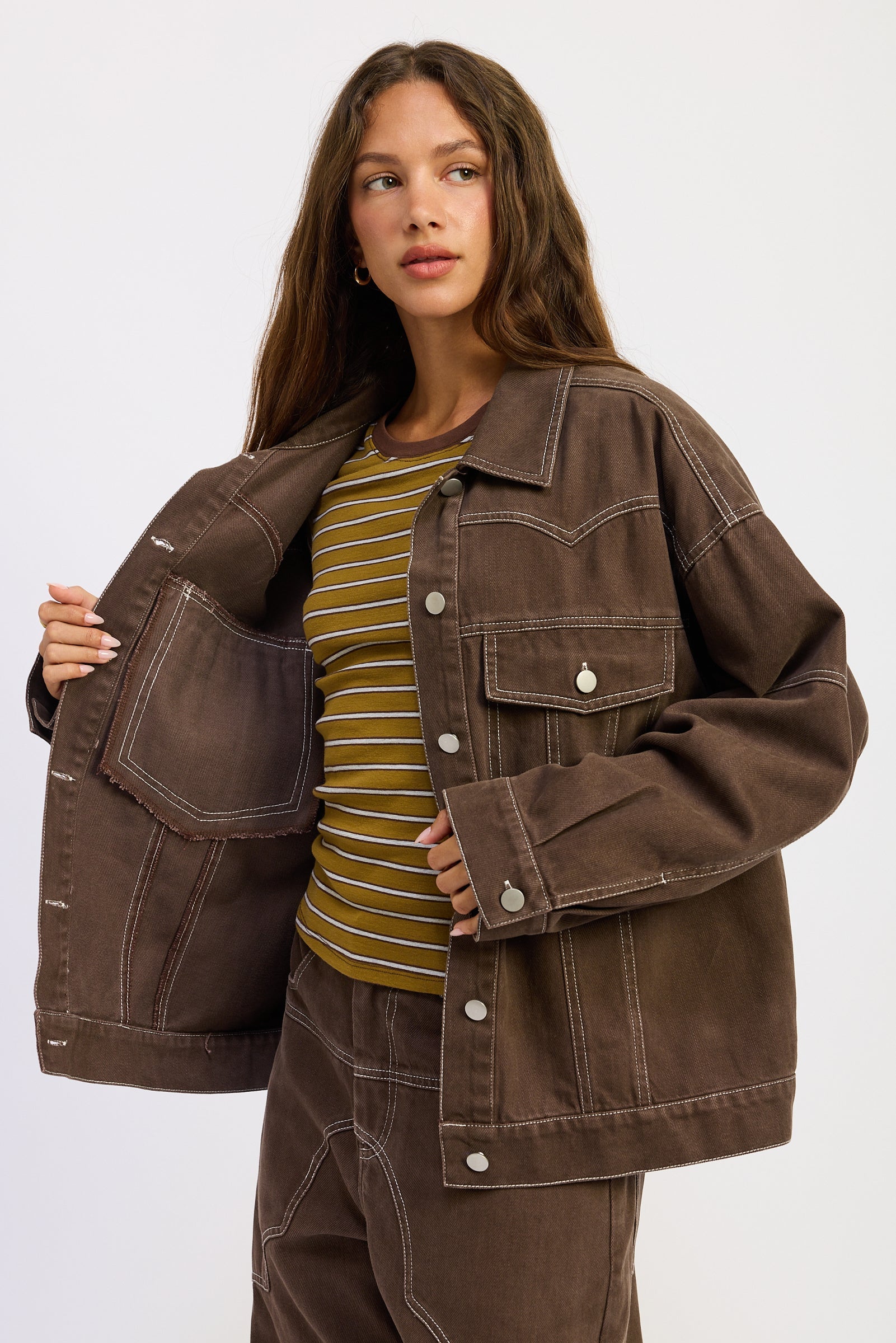 Emory Park | Zofia Oversized Twill Jacket