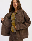 Emory Park | Zofia Oversized Twill Jacket