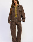 Emory Park | Zofia Oversized Twill Jacket
