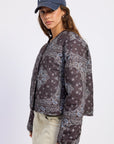 Emory Park | Penelope Chocolate Paisley Quilted Jacket
