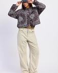 Emory Park | Penelope Chocolate Paisley Quilted Jacket