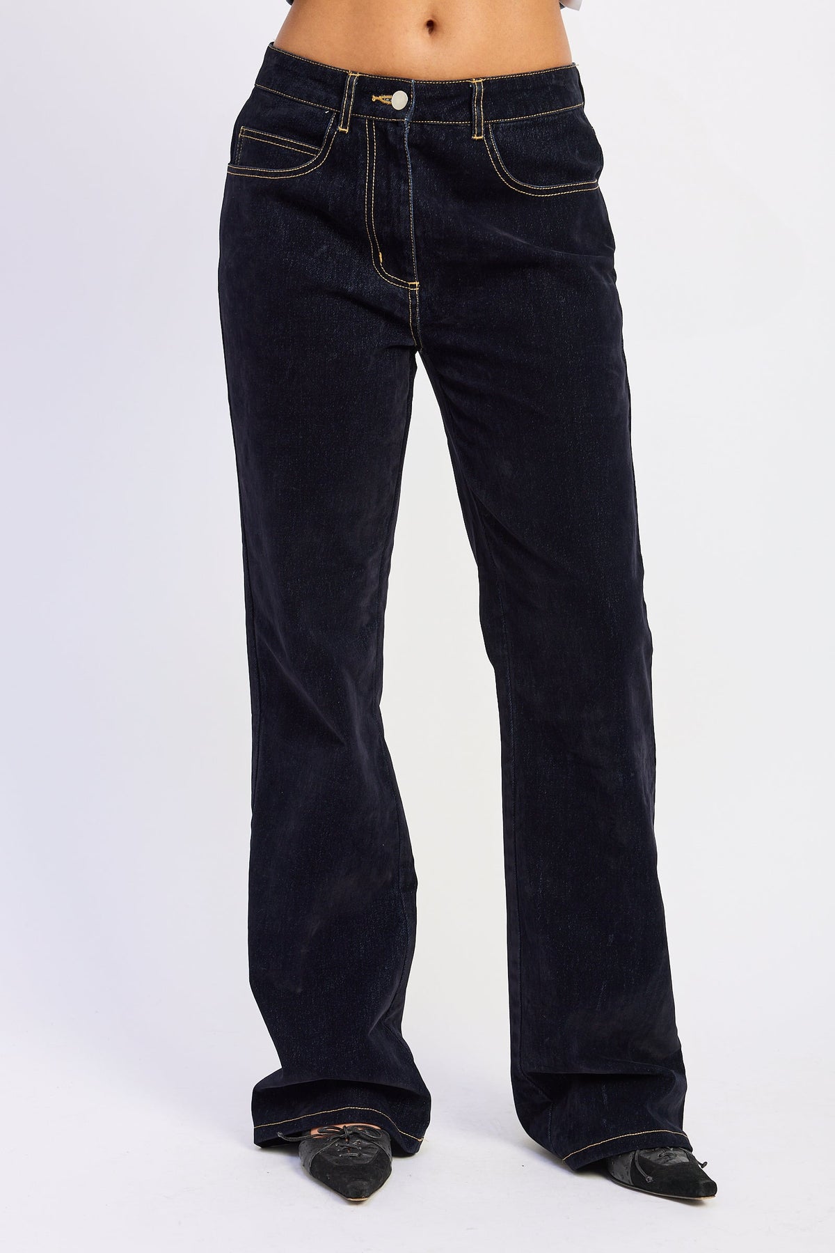 Emory Park Seralyn Low-Rise Wide-Leg Jeans