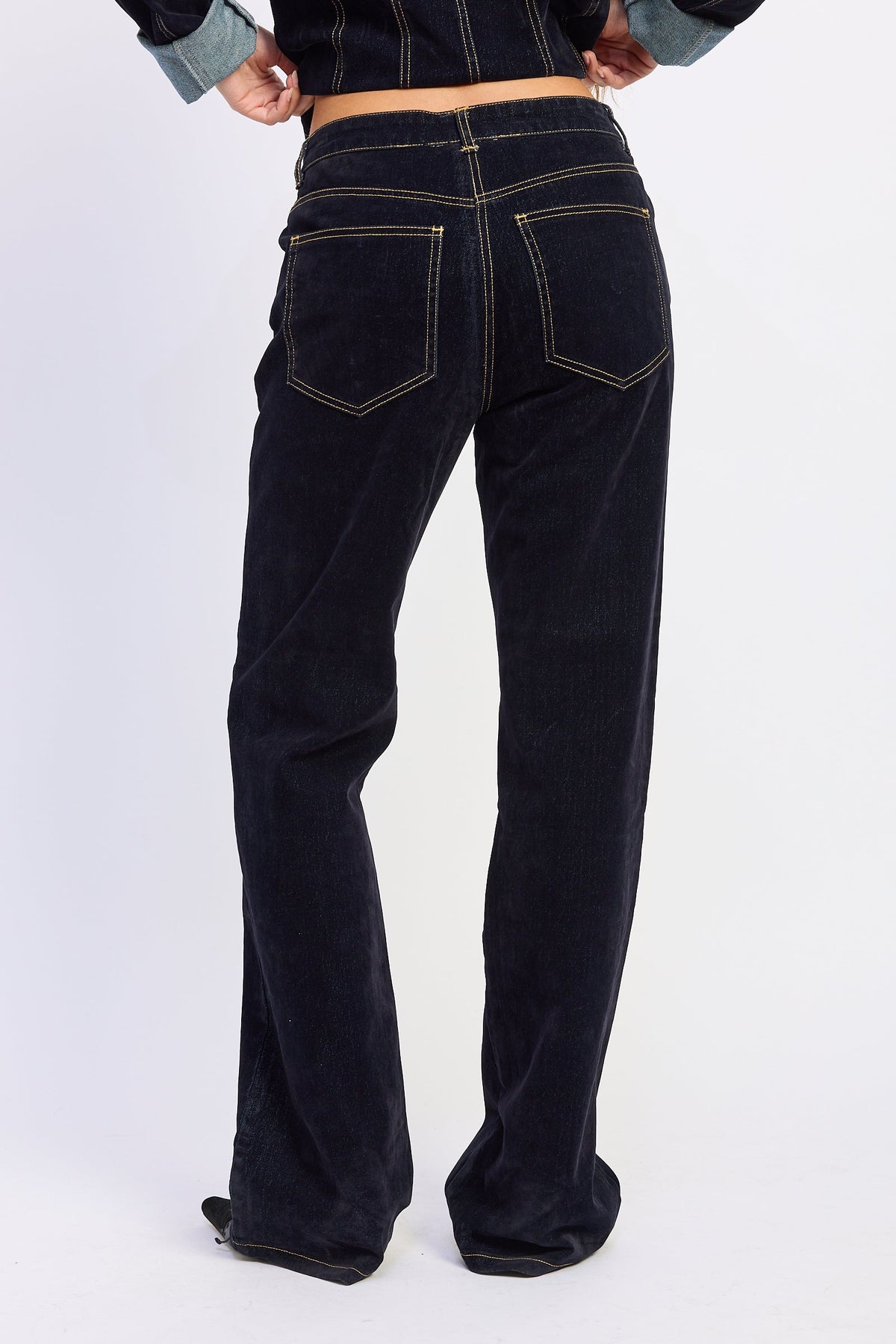 Emory Park Seralyn Low-Rise Wide-Leg Jeans