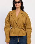 Emory Park | Teagan Khaki Belted Cotton Jacket
