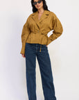 Emory Park | Teagan Khaki Belted Cotton Jacket