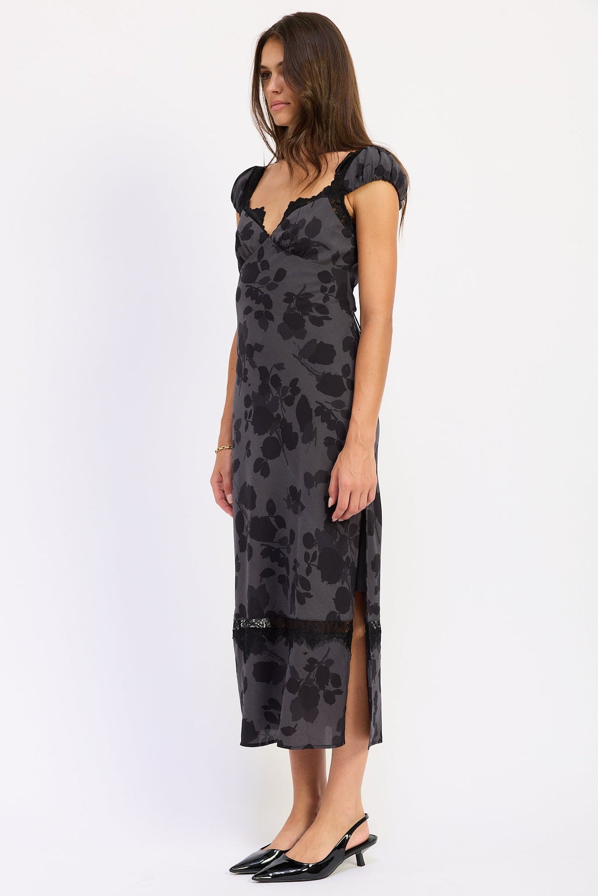 Emory Park Keziah Floral Maxi Dress – Black