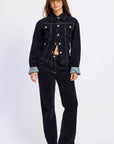 Emory Park Seralyn Dark-Wash Denim Jacket
