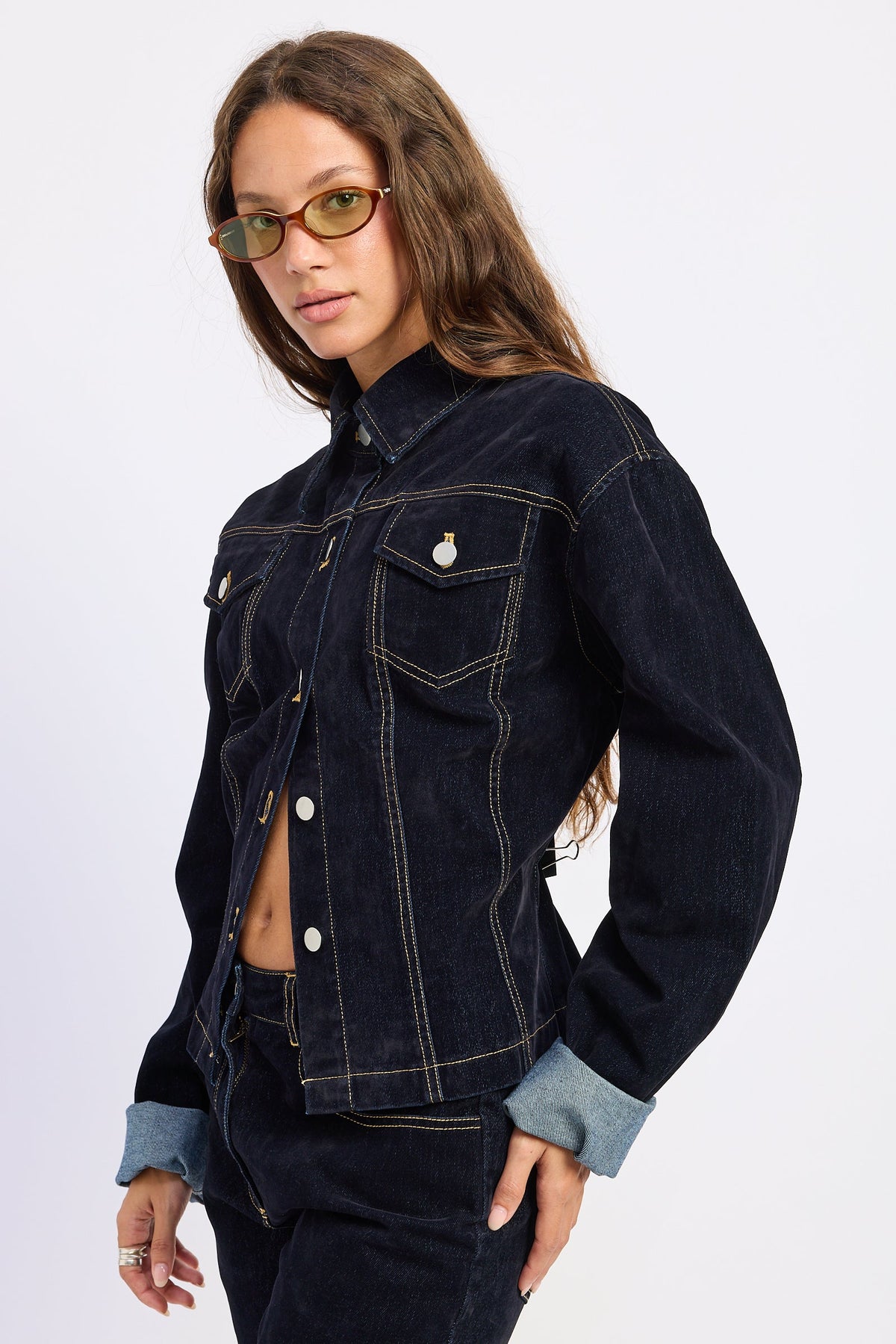Emory Park Seralyn Dark-Wash Denim Jacket