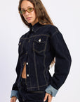 Emory Park Seralyn Dark-Wash Denim Jacket