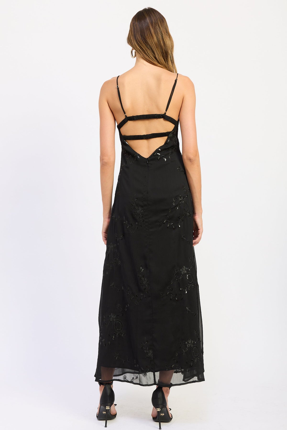 Emory Park Arlet Romantic Black Maxi Dress