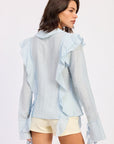 Emory Park | Olivette Romantic Ruffle Tie-Front Top