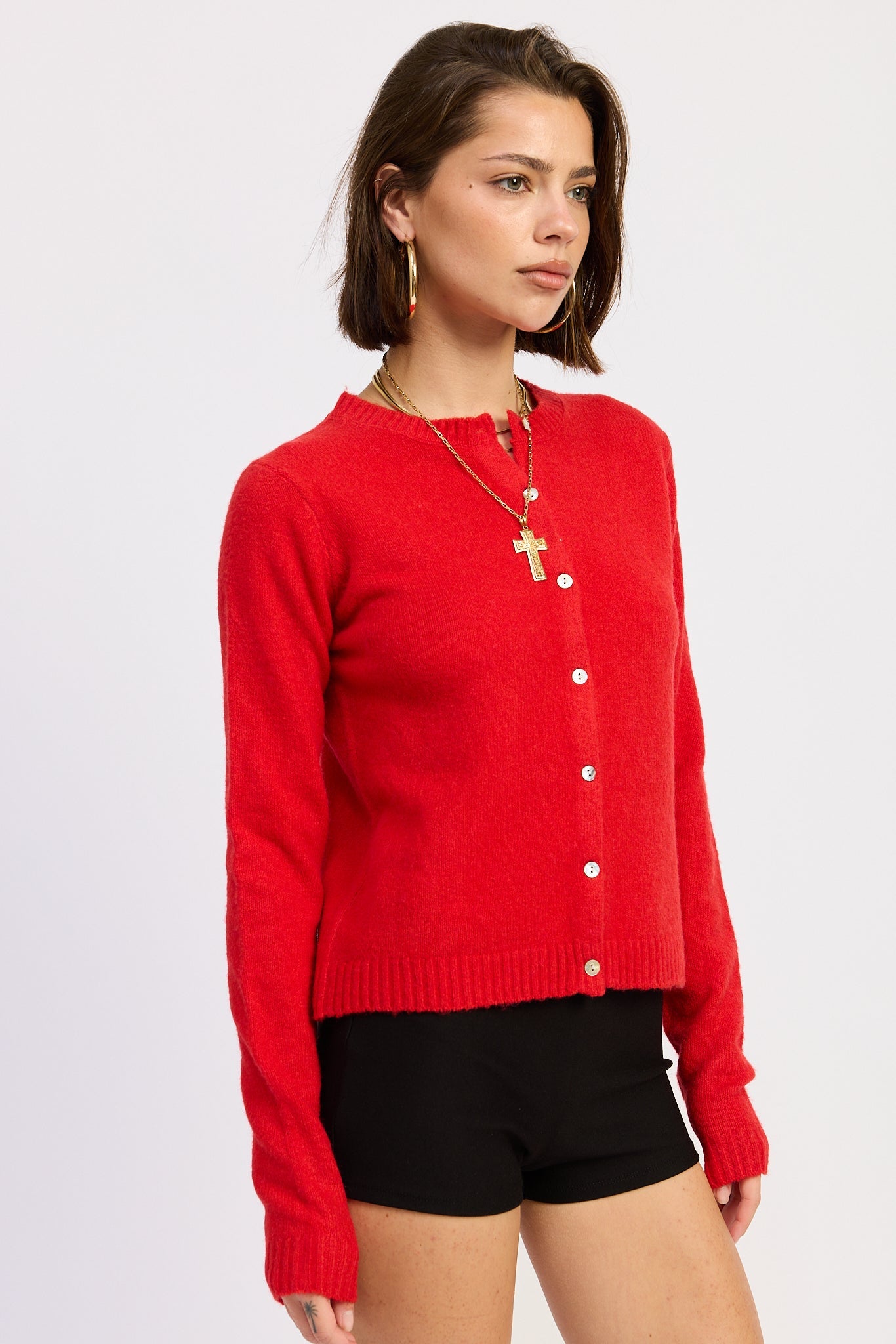 Emory Park | Kaia Soft Knit Button-Up Cardigan