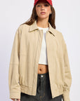 Journey Suede Bomber Jacket