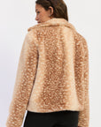 Emory Park | Zella Fawn Print Faux Fur Jacket