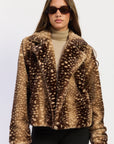 Emory Park | Zella Fawn Print Faux Fur Jacket