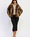 Emory Park | Zella Fawn Print Faux Fur Jacket