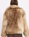 Emory Park Zafrina Oversized Faux Fur Coat — Brown Tie Dye