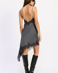 Emory Park Zorina Asymmetrical Lace Trim Mini Dress