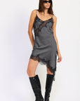 Emory Park Zorina Asymmetrical Lace Trim Mini Dress