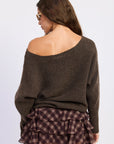 Emory Park Inez Off-Shoulder Ribbed Sweater