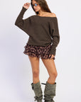 Emory Park Inez Off-Shoulder Ribbed Sweater
