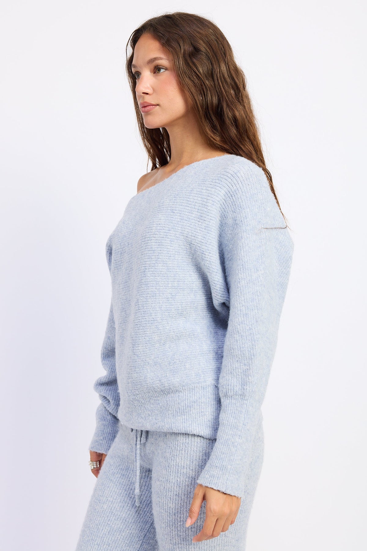 Emory Park Inez Off-Shoulder Ribbed Sweater