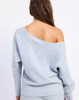 Emory Park Inez Off-Shoulder Ribbed Sweater