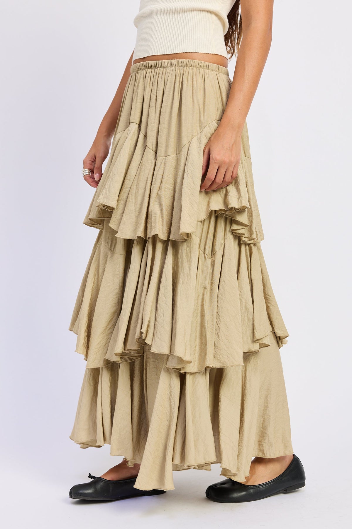 Emory Park Cambria Tiered Chiffon Maxi Skirt