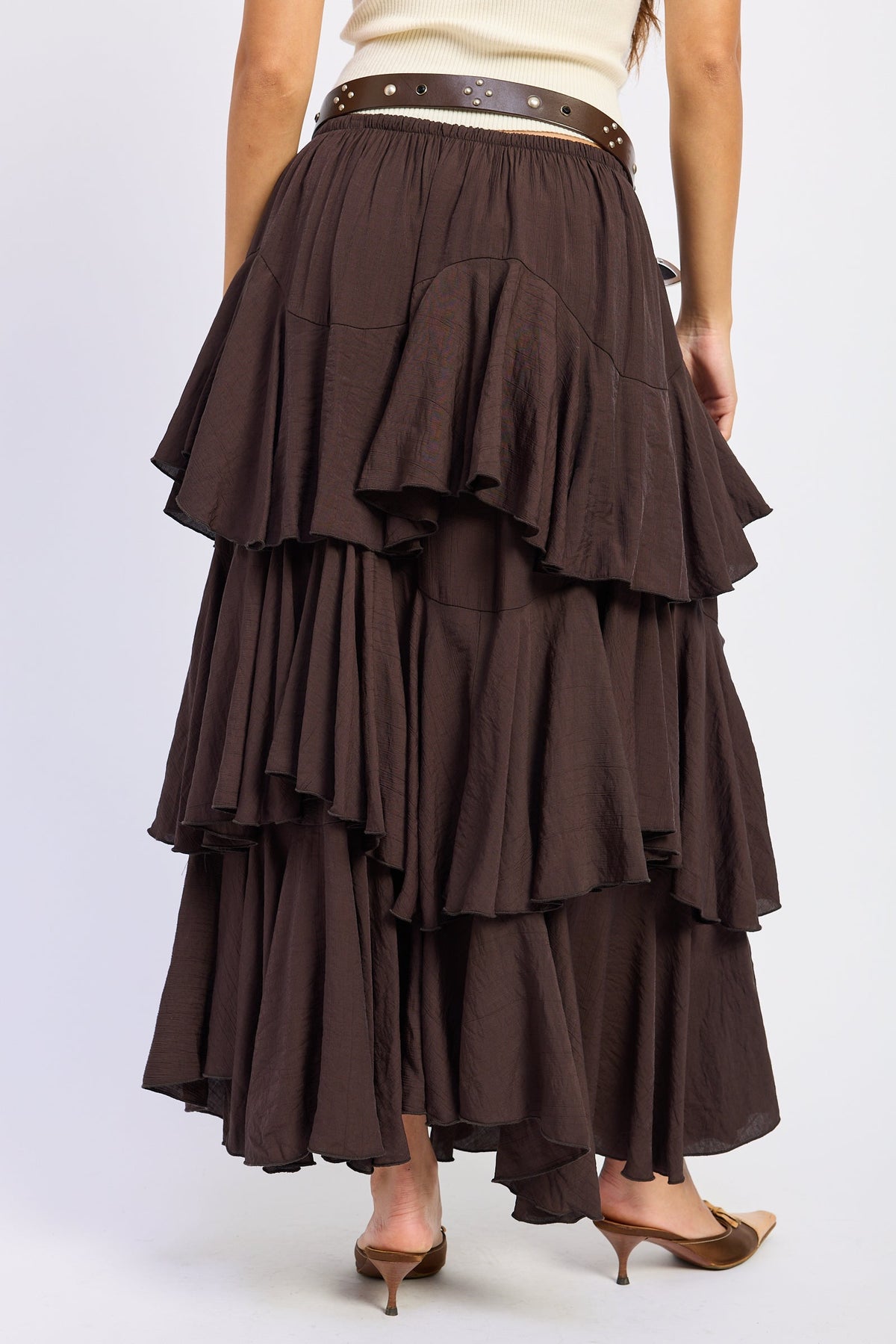 Emory Park Cambria Tiered Chiffon Maxi Skirt