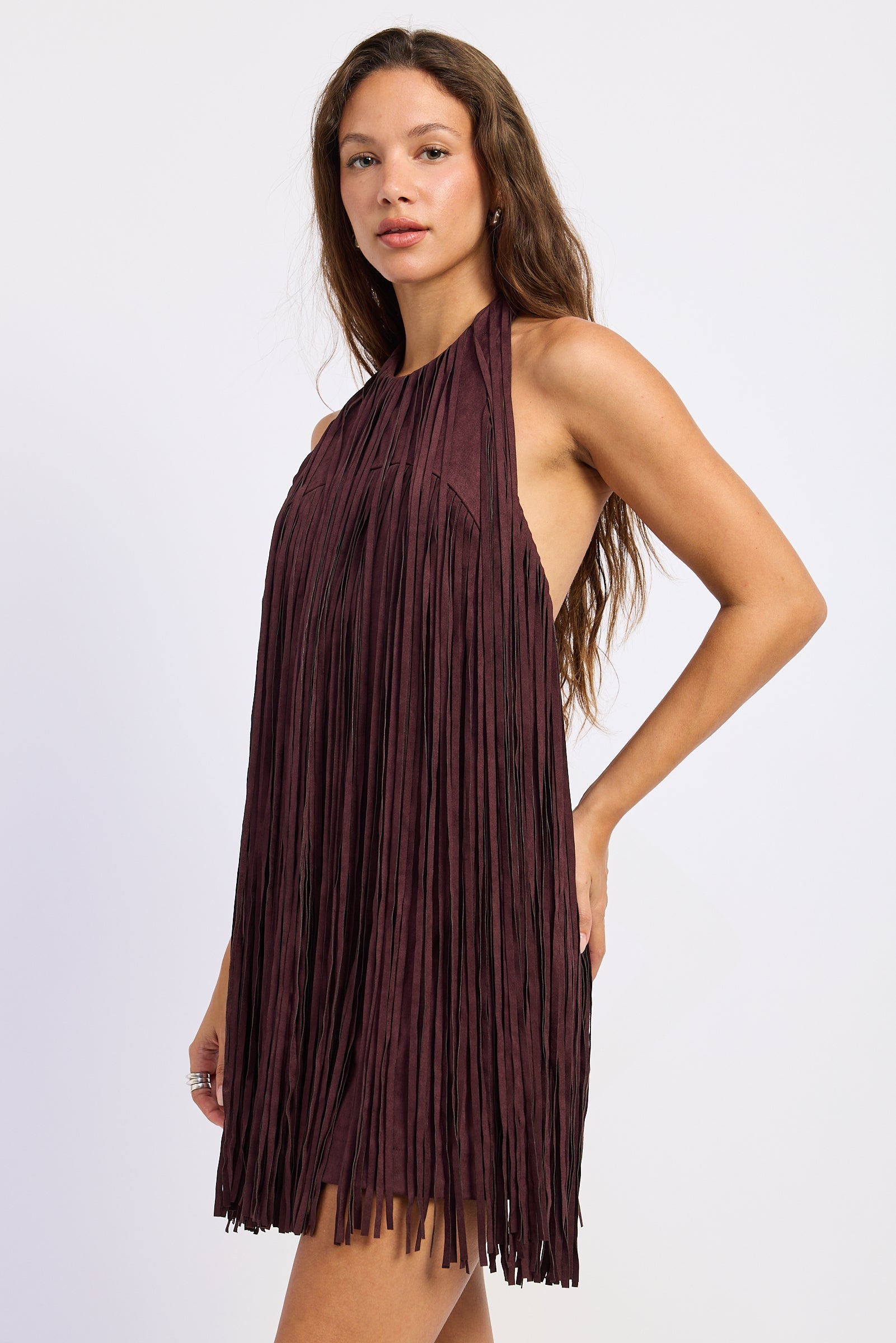 Emory Park | Sasha Suede Fringe Mini Dress