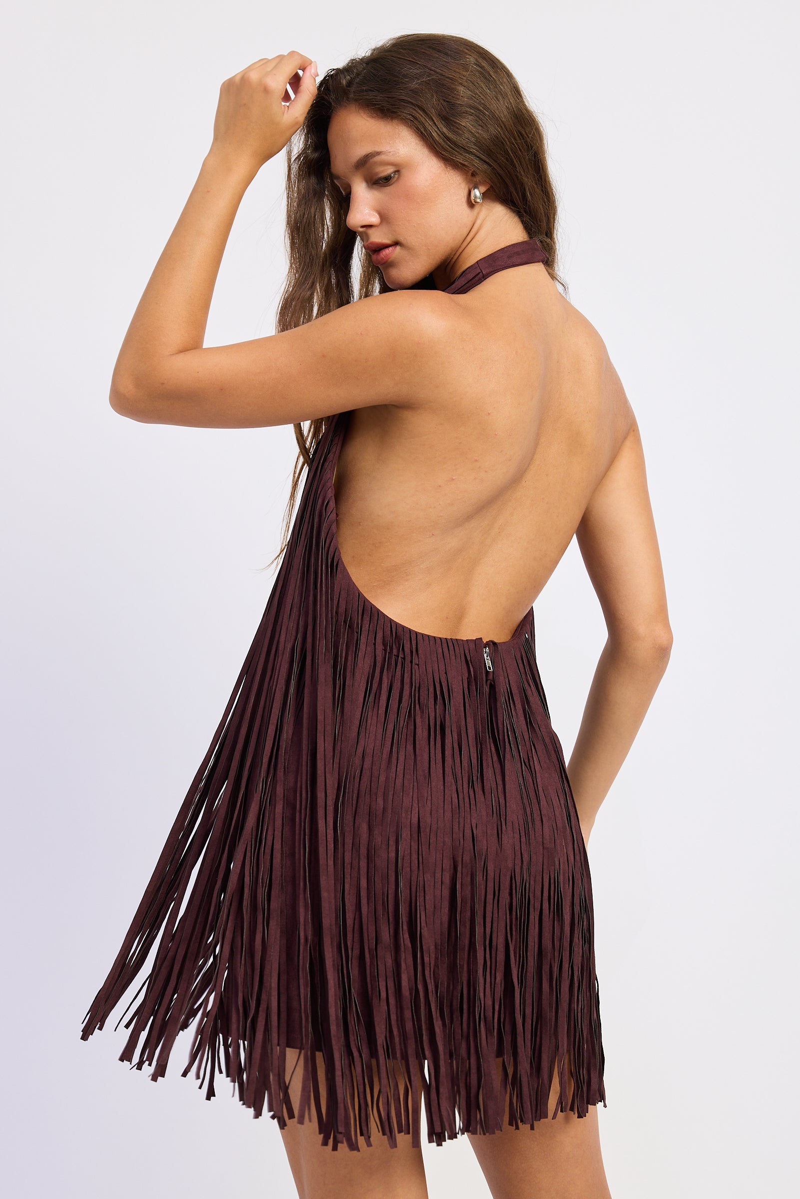 Emory Park | Sasha Suede Fringe Mini Dress