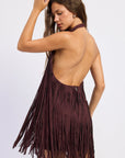 Emory Park | Sasha Suede Fringe Mini Dress