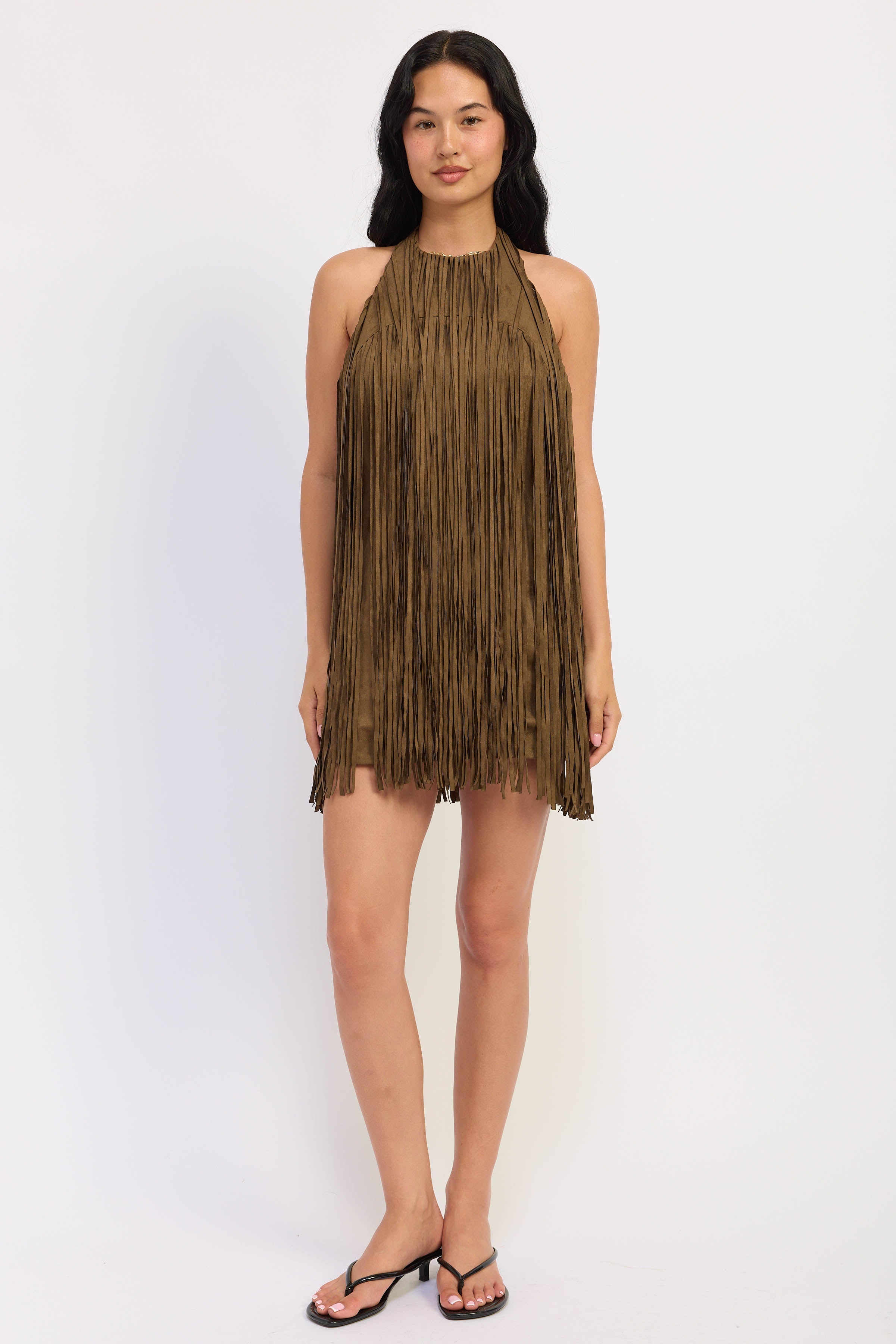 Emory Park | Sasha Suede Fringe Mini Dress