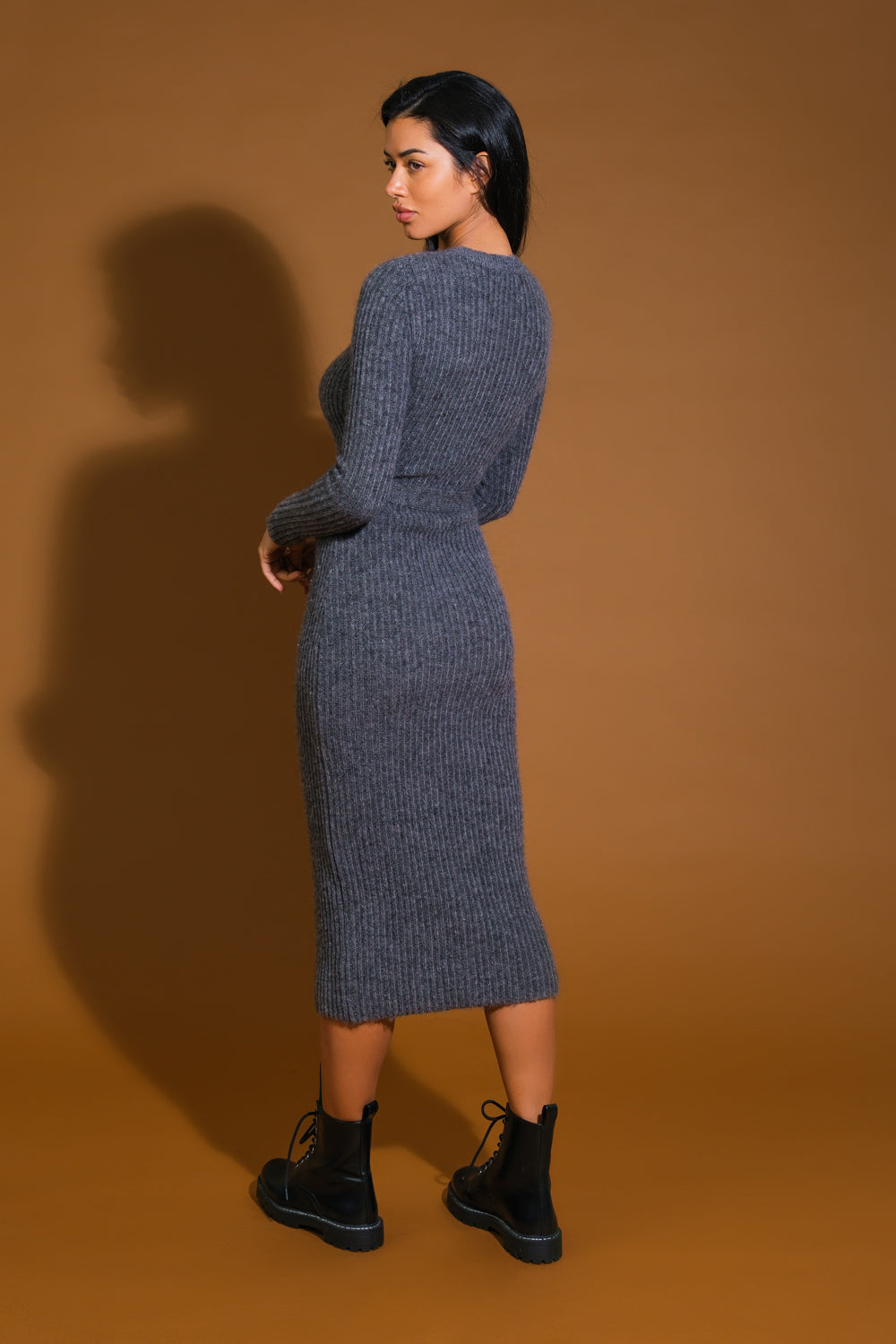 Flying Tomato Be Good To Me Sweater Midi Dress