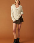 Flying Tomato Woven Whispers Sweater Cardigan