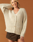 Flying Tomato Woven Whispers Sweater Cardigan